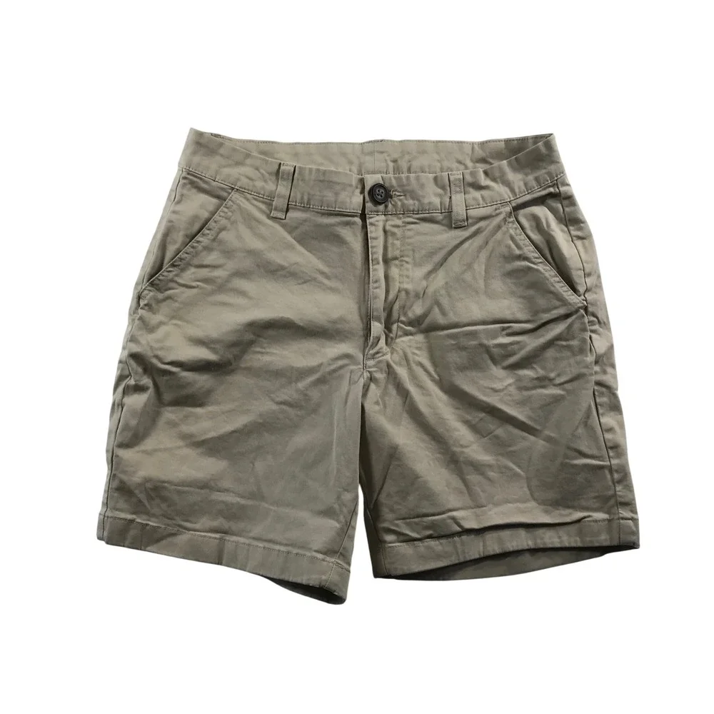 Chubbies Mens Khaki Tan Chino Shorts 7 Inch Inseam Regular Fit Size 30 Stretch